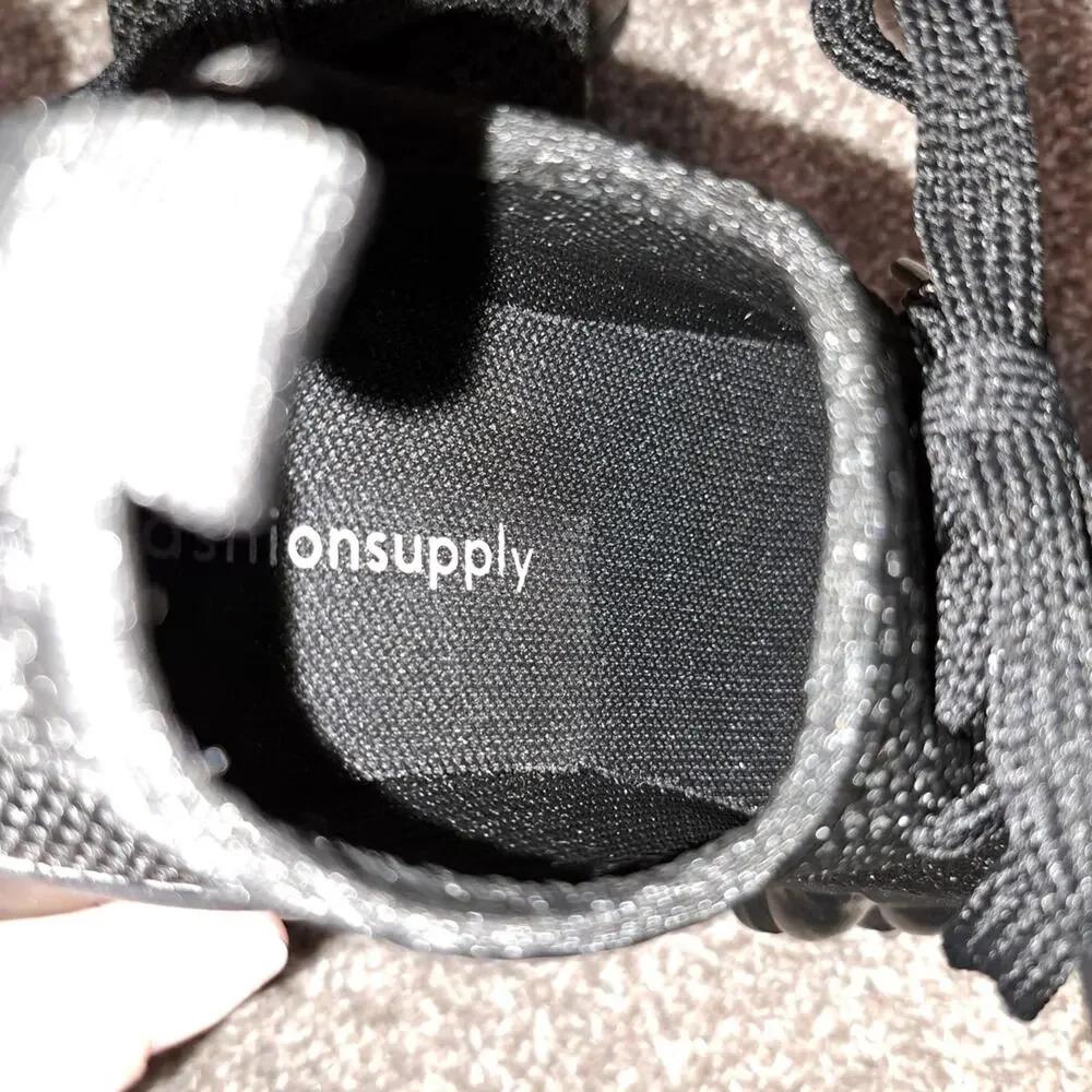 Kids Black Knit Style Sneakers. Slip On, Brand New